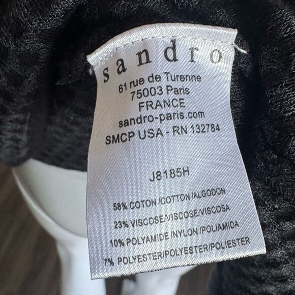 Sandro Paris Jacquard Ruffle Textured Skirt Size 1 - Picture 8 of 9
